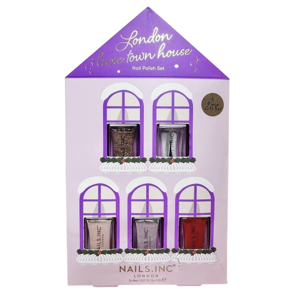 Nails Inc London Luxe Town House 5 Piece Nail Polish Gift Set Holiday Collection